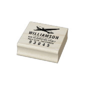 Silhouette | Rücksendeadresse von Familiennamen Gummistempel (Stempel)