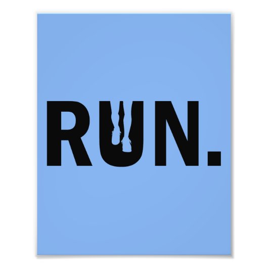 Silhouette-Run für den Runner-Marathon Fotodruck (Vorne)