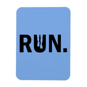 Silhouette-Run für den Runner-Marathon Magnet