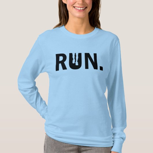 Silhouette-Run für den Runner-Marathon T-Shirt (Vorderseite)