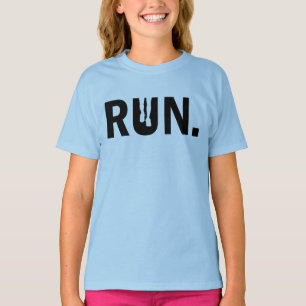 Silhouette Run Laufen für Marathonläufer T-Shirt