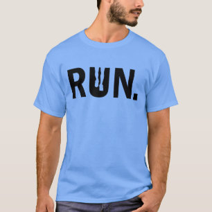 Silhouette Run Laufen für Marathonläufer T-Shirt