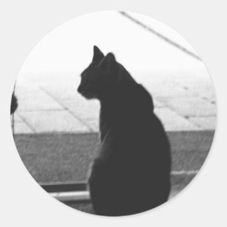 Silhouette Runder Aufkleber