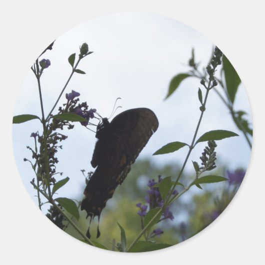 Silhouette Runder Aufkleber (Vorderseite)