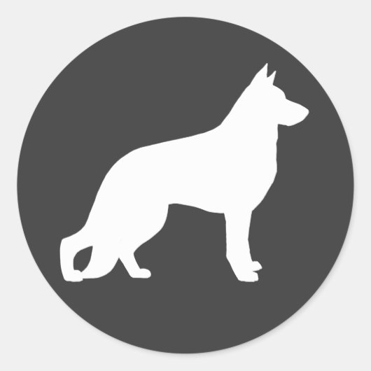 Silhouette Runder Aufkleber (Vorderseite)