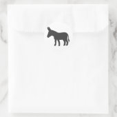 Silhouette Runder Aufkleber (Tasche)