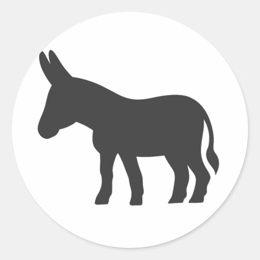Silhouette Runder Aufkleber (Vorderseite)