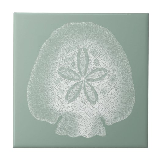 Silhouette Sand Dollar Fliese (Vorderseite)