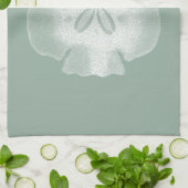 Silhouette Sand Dollar Geschirrtuch (Gefaltet)