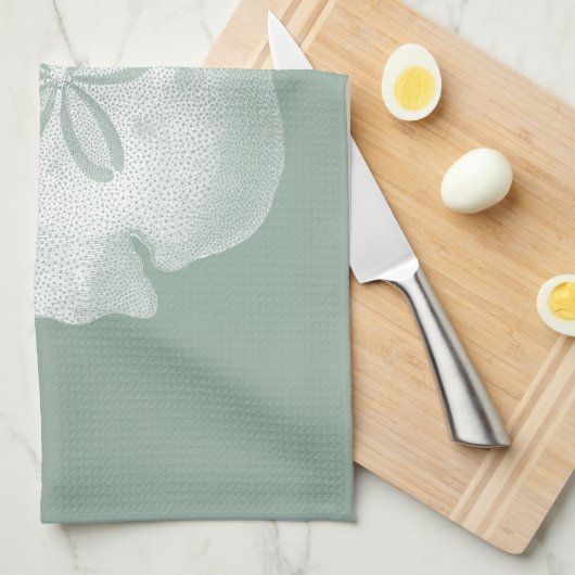 Silhouette Sand Dollar Geschirrtuch (Viertel Falte)