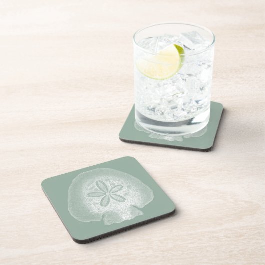 Silhouette Sand Dollar Getränkeuntersetzer (Rechte Seite)