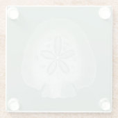 Silhouette Sand Dollar Glasuntersetzer (Rückseite)