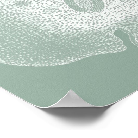 Silhouette Sand Dollar Poster (Ecke)