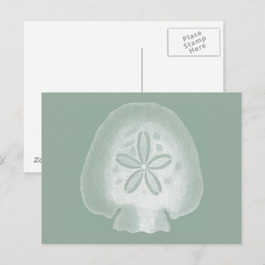 Silhouette-Sand-Dollar Postkarte (Vorne/Hinten)