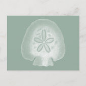 Silhouette-Sand-Dollar Postkarte (Vorderseite)