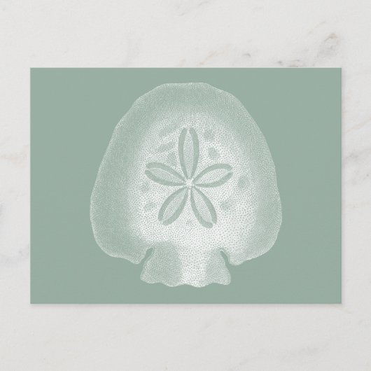 Silhouette-Sand-Dollar Postkarte (Vorderseite)
