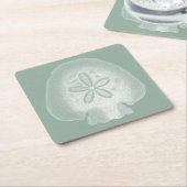 Silhouette Sand Dollar Rechteckiger Pappuntersetzer (angewinkelt)