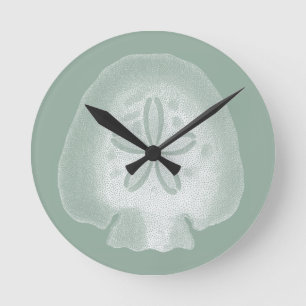 Silhouette Sand Dollar Runde Wanduhr