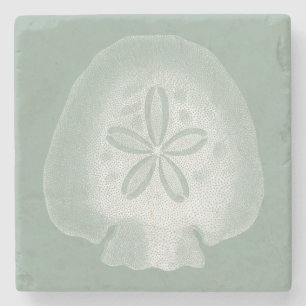 Silhouette-Sand-Dollar Steinuntersetzer