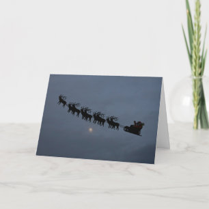 Silhouette Santa & Reindeer Feiertagskarte