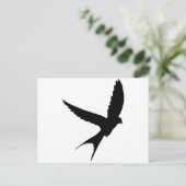 Silhouette schlucken postkarte (Stehend Vorderseite)