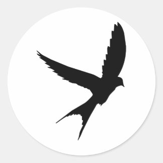 Silhouette schlucken runder aufkleber