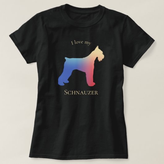 Silhouette Schnauzer T-Shirt (Design vorne)
