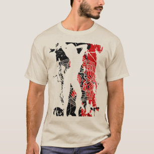 Silhouette Schöne Frauen - Abstrakter T - Shirt