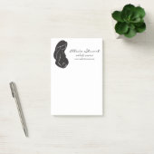 Silhouette-schwangere Frauen-Bauch-Herz Post-it Klebezettel (Büro)