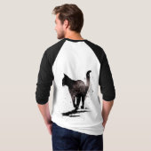 Silhouette Schwarz auf Weiß laufen T-Shirt (Schwarz voll)