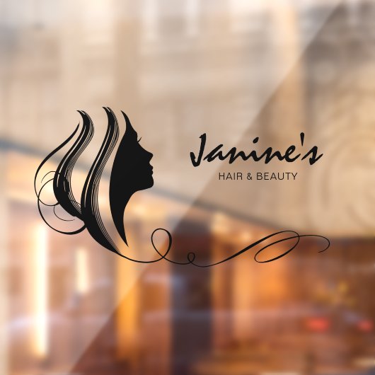 Silhouette Schwarz (Hair & Beauty) ID873 Fensterhe Fensteraufkleber (Blatt 2)