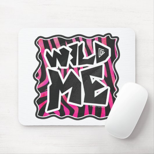 Silhouette Schwarz-Pink Zebra Mousepad (Mit Mouse)