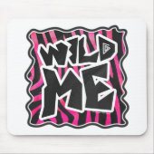 Silhouette Schwarz-Pink Zebra Mousepad (Vorne)