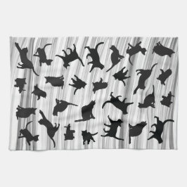 Silhouette Schwarz und Weiß, leicht grau Geschirrtuch