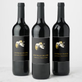 Silhouette schwarz weinetikett (Flaschen)