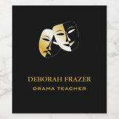 Silhouette schwarz weinetikett (Einzelnes Label)