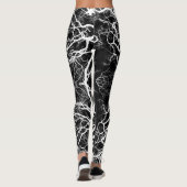 Silhouette Schwarz-Weiß-Hexerei Leggings (Rückseite)