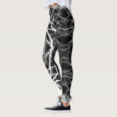 Silhouette Schwarz-Weiß-Hexerei Leggings (Links)