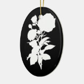 Silhouette Schwarz/Weiß Keramikornament (Links)
