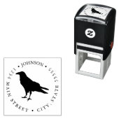 Silhouette Schwarz-Weiß-Rückgabezeichen Permastempel (Beispiel)