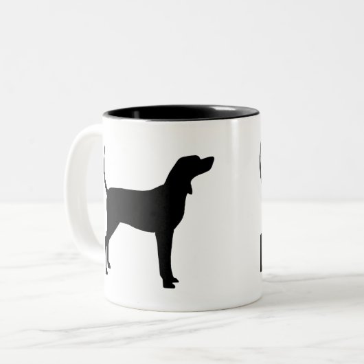 Silhouette (schwarz) zweifarbige tasse (Vorderseite Links)