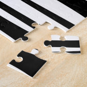 Silhouette Schwarze Bäume mit Grün Rot und Lila Puzzle (Seite)