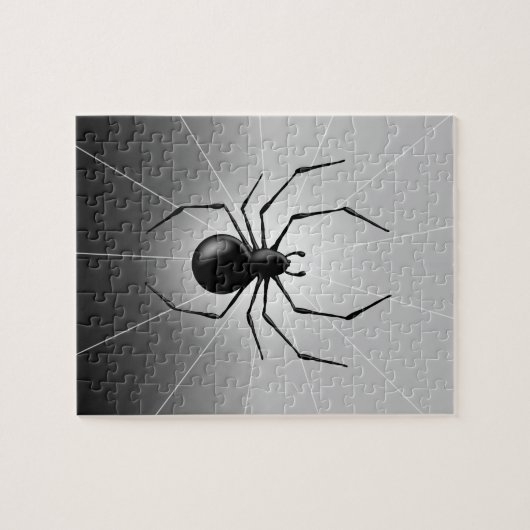 Silhouette Schwarze Witwe Spione Kunst Puzzle (Horizontal)