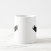 Silhouette Schwarzer und Weißer Adler Kaffeetasse (Mittel)