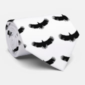 Silhouette Schwarzer und Weißer Adler Krawatte (Gerollt)