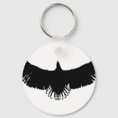 Silhouette Schwarzer und Weißer Adler Schlüsselanhänger (Vorderseite)