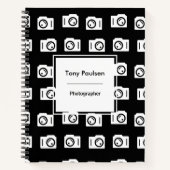 Silhouette Schwarzweißmuster Notizblock (Vorderseite)