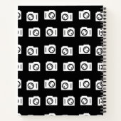 Silhouette Schwarzweißmuster Notizblock (Rückseite)