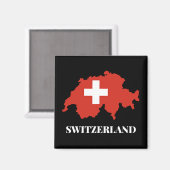 Silhouette Schweiz Magnet (Vorderseite/Rückseite)