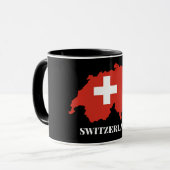 Silhouette Schweiz Tasse (Vorderseite Links)
